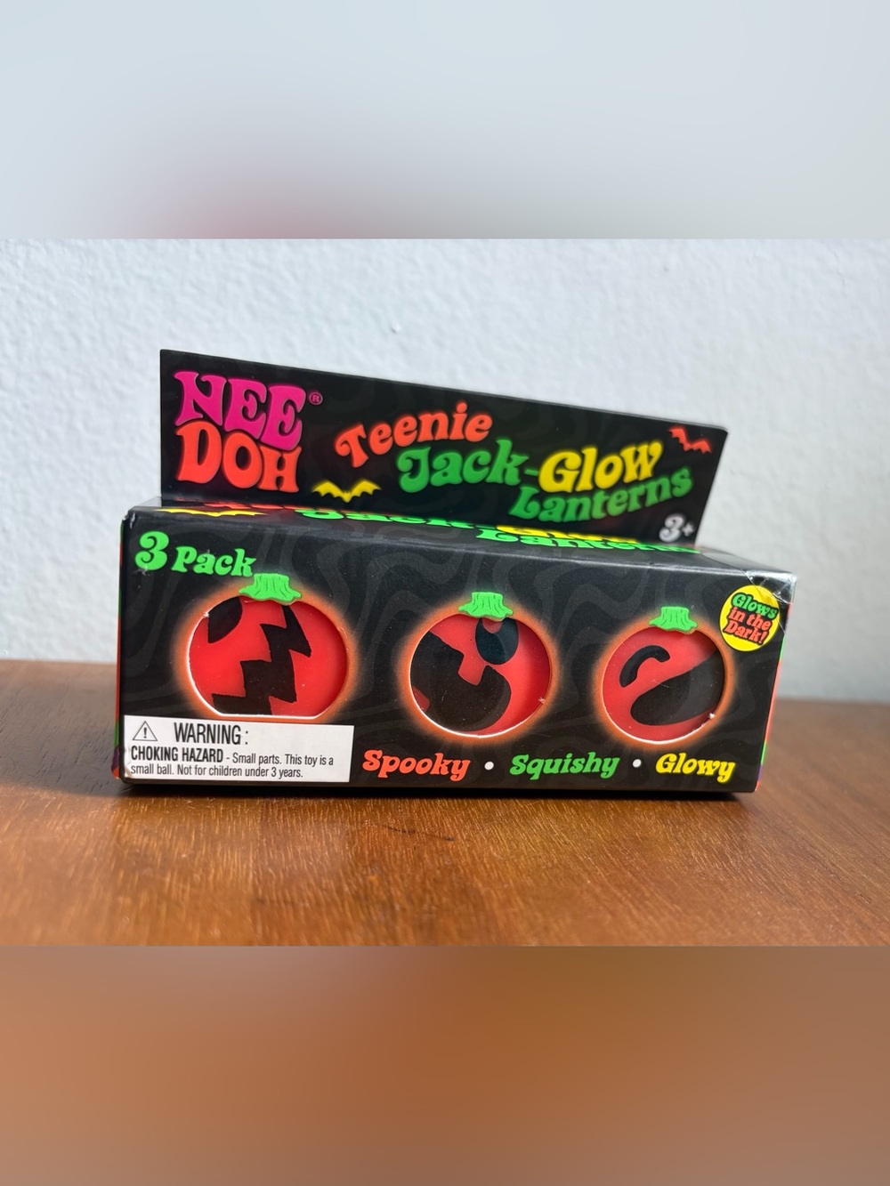 NeeDoh Teenie Jack Glow Lanterns Halloween Nee Doh Pumpkins Jack-O-Lantern